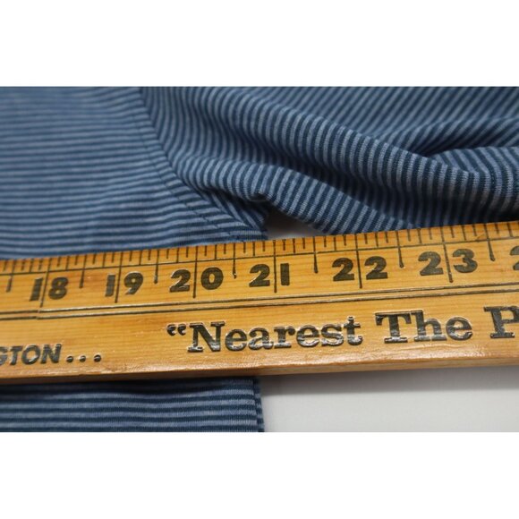 Footjoy Mens Striped Polo Golf Shirt Medium Blue Dri release Cotton Blend - Picture 5 of 10